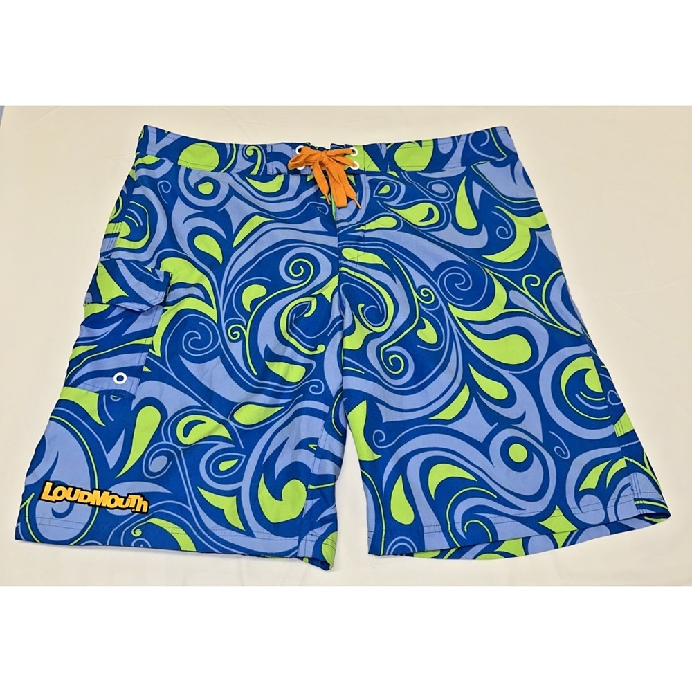 Loud Mouth Men Size 40 Golf Board Shorts Polyester Performance Splash Surf Swim